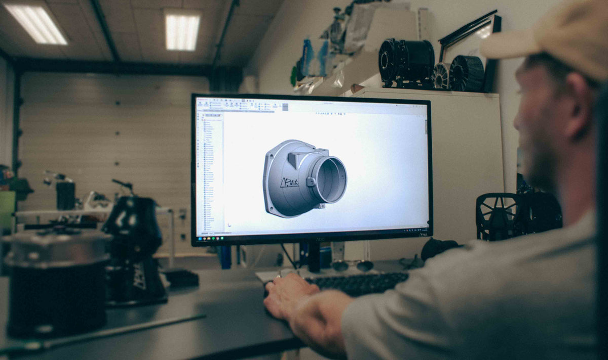 an engineer working in a CAD program
